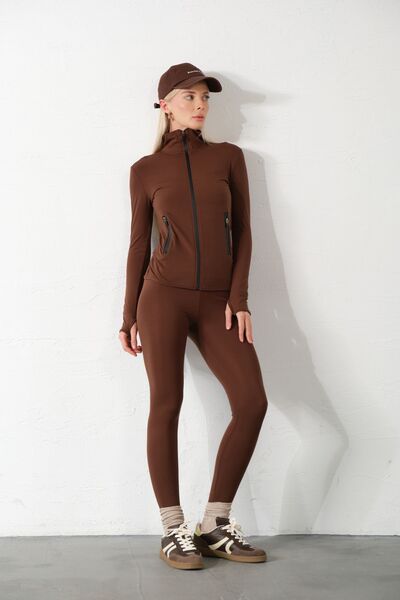 Domoda Ελαφρύ ζεστό μπουφάν για τρέξιμο - Αδιάβροχο, φερμουάρ, φόρμα διπλής τσέπης