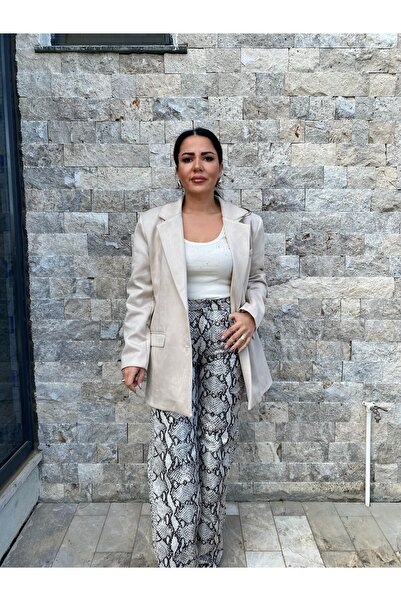 Millagros feel good with us Premium Kalite Süet Blazer