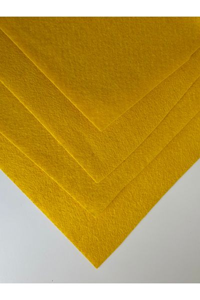 Farchel Yellow Color Meter Thin Felt Fabric - Felt 1 mm Activity Felt Colored Felt 1 Meter (100 cm X 100 cm)