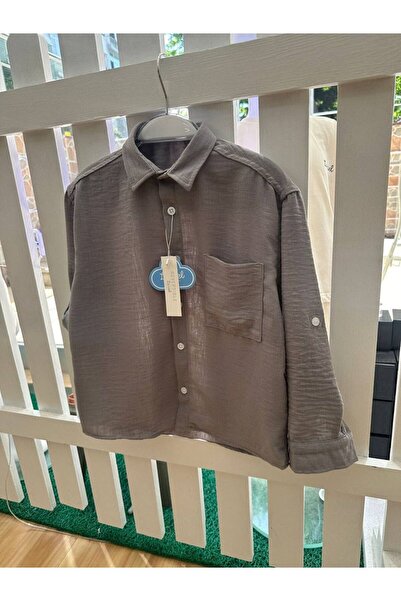 Pink Hippo Kids Unisex zakrpa Sa detaljem džepa Dječja Lan majica