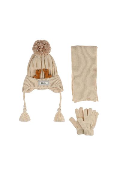 Kitti Kitti 1-4 Years 3-Piece Scarf Beanie Gloves Set