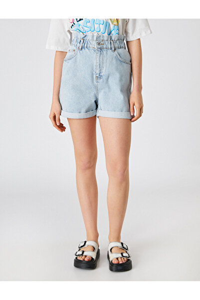 Koton Džínové šortky s vysokým pasem a kapsami