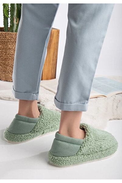 MODVALU Lamb Fabric Wool Γυναικεία Οικιακά Παπούτσια - Αθόρυβη σόλα και ελαστικές παντόφλες