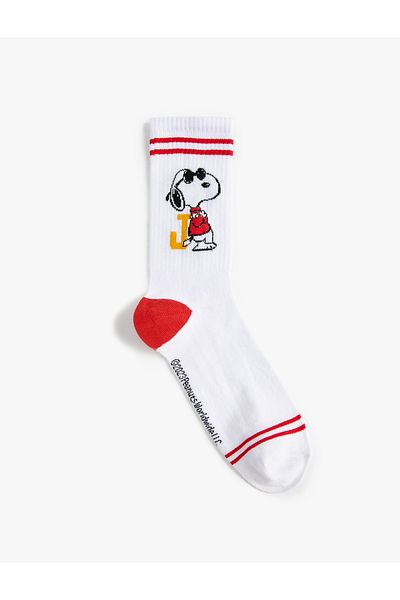 Koton Κάλτσες Snoopy Socket με άδεια κεντημένες