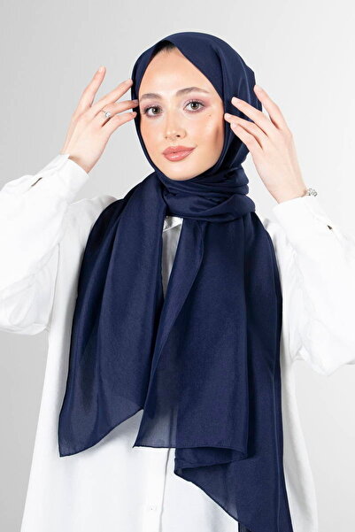 haremscarfs Brisa Vual şal lacivert(İnce hassas özel ve günlük kullanıma uygun)