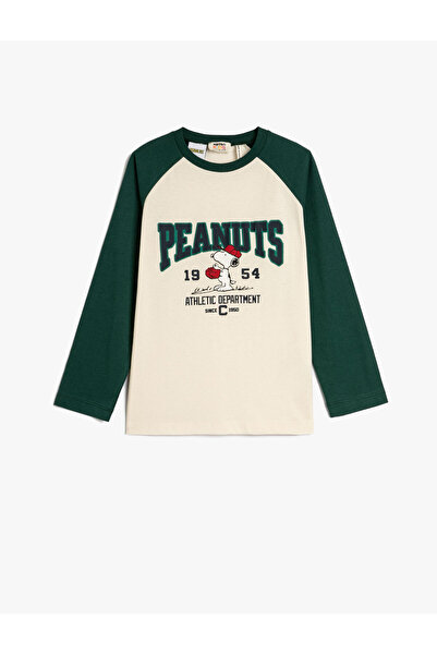 Koton Snoopy tričko s dlouhým rukávem a výstřihem z bavlny