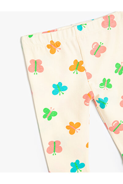 Koton Pamut Capri leggings - Pillangó mintás és rugalmas derék