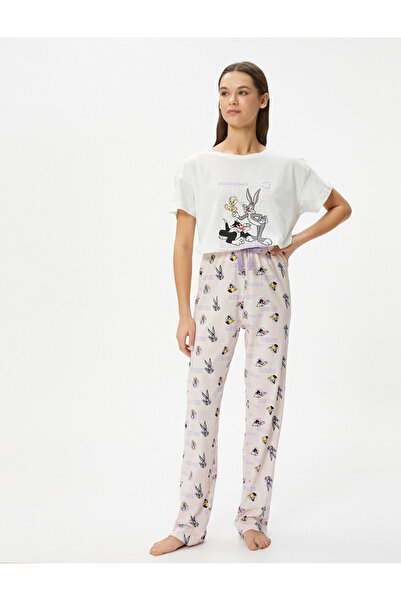 Koton Looney Tunes Licensed Set Pijama Printed Crew Neck Cotton