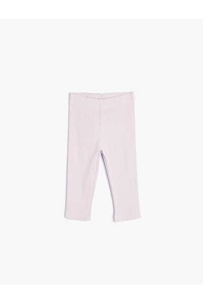 Koton Basic Kapri Tayt Fitilli Beli Lastikli Pamuklu
