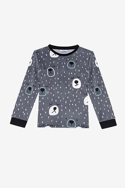 Penti Anthrazitfarbenes Pyjama-Set „Shadow Bears“ für Jungen
