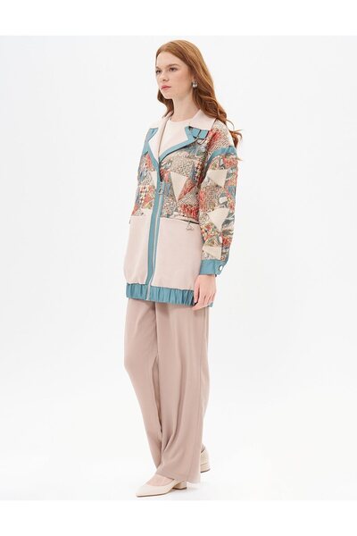 Kayra Ceket KA-A24-13087 Krem