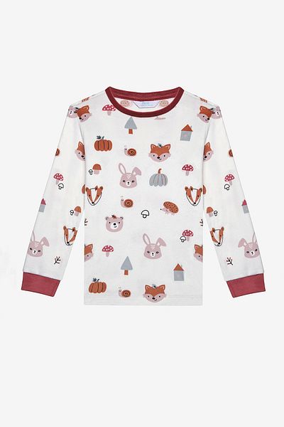 Penti Animal Off-White-Pyjama-Set für Mädchen