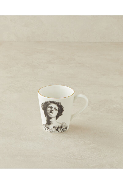 English Home Hera Porselen Kupa 255 ml Siyah - Beyaz