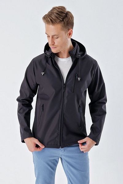 İmza Καπνιστή κουκούλα με επένδυση Slim Fit Slim Fit Casual παλτό 1007235163