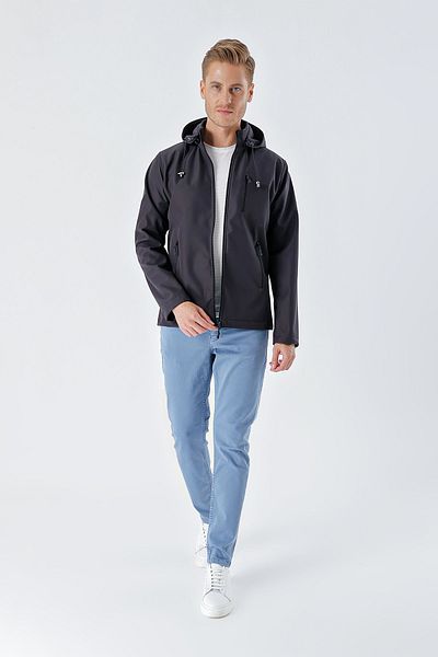 İmza Καπνιστή κουκούλα με επένδυση Slim Fit Slim Fit Casual παλτό 1007235163