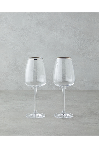 English Home Serenity Kristalin 2'li Kadeh 440 ml Silver