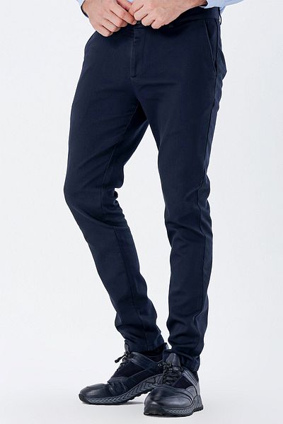 İmza Dark Navy Cotton Side Pocket Casual Slim Fit Chino Pants 1003235120