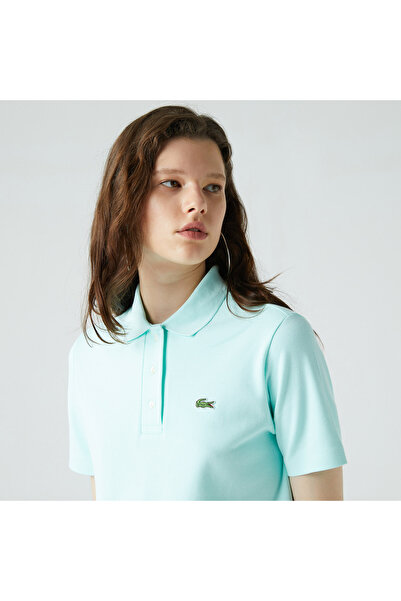Lacoste Kadın Regular Fit Kısa Kollu Polo Yaka Açık Yeşil Elbise
