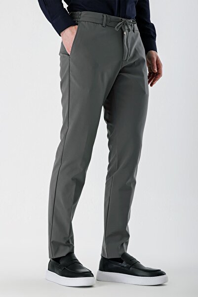 İmza Dark Gray Stretchy Elastic Side Pocket Casual Slim Fit Jogger Pants 1003240155