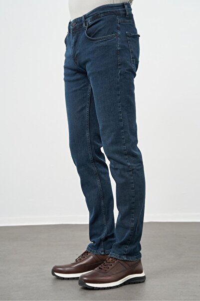 İmza Koyu Haki Düz Gabardin Pamuklu 5 Cep Slim Fit Casual Denim Pantolon 1023245155