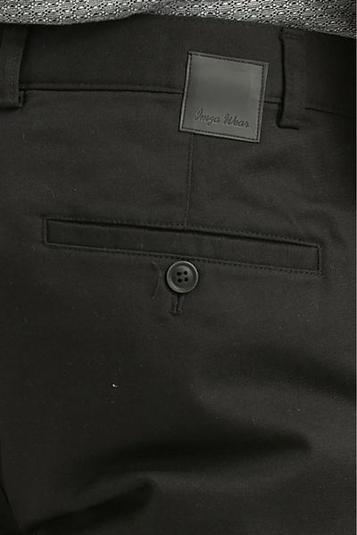 İmza Black Cotton Side Pocket Casual Slim Fit Chino Pants 1003240168