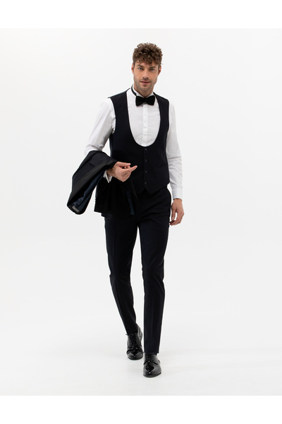 Pierre Cardin Lacivert Yelekli Smokin 50265124-VR033