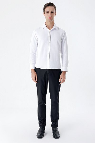 İmza Black Cotton Side Pocket Casual Slim Fit Chino Pants 1003235118