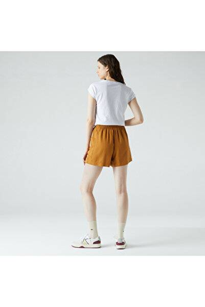 Lacoste Kadın Relaxed Fit Kahverengi Şort