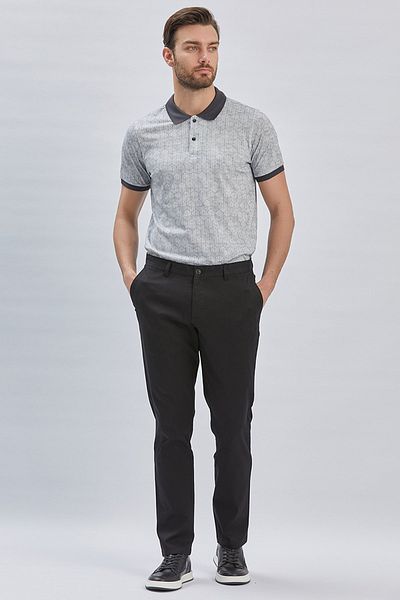 İmza Black Cotton Side Pocket Casual Comfort Fit Chino Trousers 1003240160