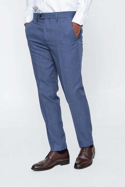 İmza Dark Blue Dobby Comfort Fit Relaxed Fit Classic Trousers1003225155