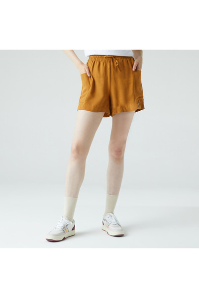 Lacoste Kadın Relaxed Fit Kahverengi Şort