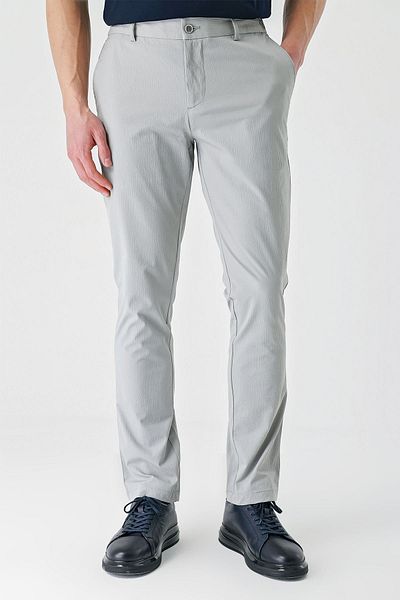 İmza Γκρι βαμβακερές πλαϊνές τσέπες Casual Slim Fit Jogger παντελόνι 1003240206
