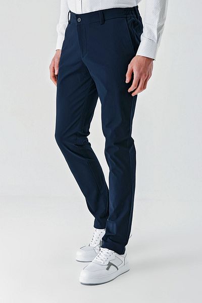 İmza Dark Navy Cotton Side Pocket Casual Slim Fit Jogger Pants 1003240206