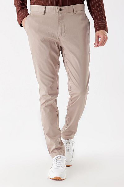 İmza Light Beige Stretchy Side Pocket Casual Slim Fit Chino Pants 1003230173
