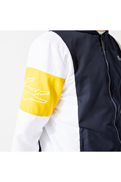 Lacoste SPORT Erkek Regular Fit Kapüşonlu Renk Bloklu Renkli Ceket
