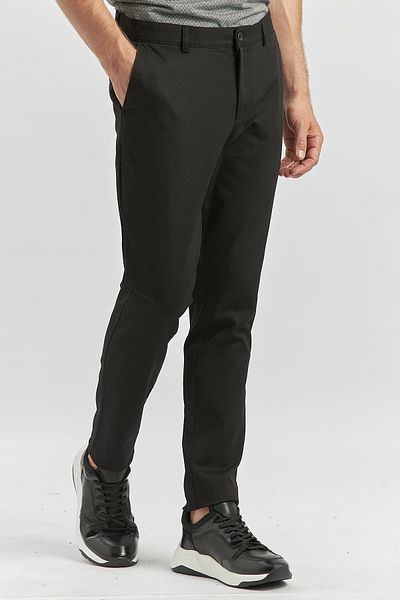 İmza Black Cotton Side Pocket Casual Slim Fit Chino Pants 1003240168