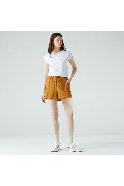 Lacoste Kadın Relaxed Fit Kahverengi Şort