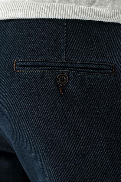 İmza Navy Blue Cotton Side Pocket Casual Comfort Fit Classic Trousers 1003235124