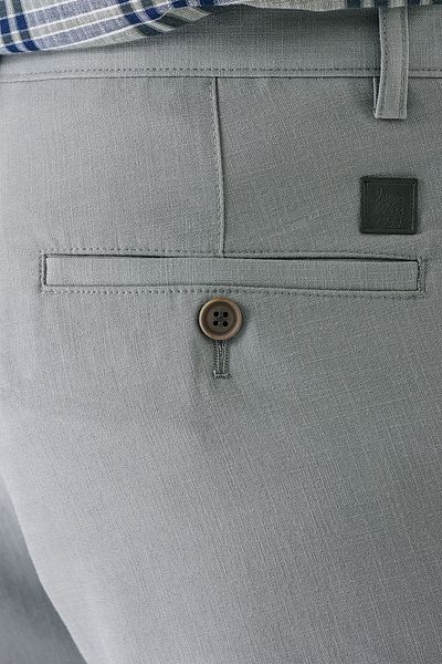İmza Γκρι Dobby Lycra Side Pocket Comfort Fit Casual παντελόνι με χαλαρή εφαρμογή 1003240158