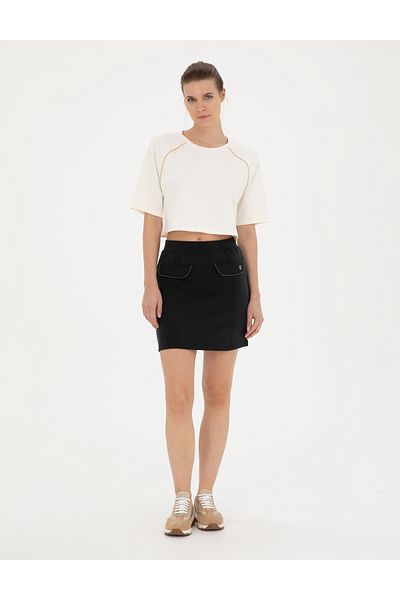 Pierre Cardin Black A-Line Knitted Skirt 50282652 -Vr046