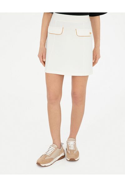 Pierre Cardin Ecru A-Line Knitted Skirt 50282652 -Vr019