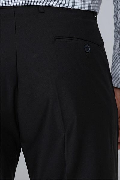 İmza Μαύρο παντελόνι Gabardine Side Pocket Slim Fit Slim-fit Basic 1003230013