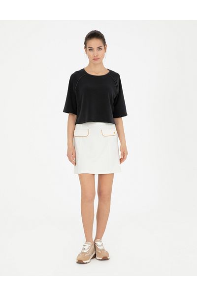 Pierre Cardin Ecru A-Line Knitted Skirt 50282652 -Vr019