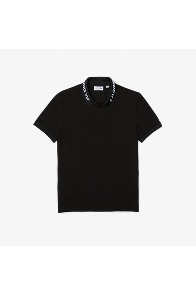Lacoste Movement Erkek Slim Fit Baskılı Siyah Polo