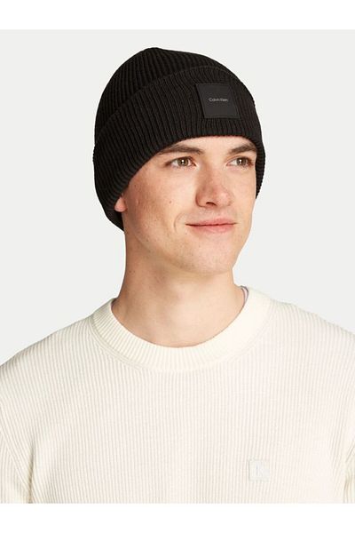 Calvin Klein Čepice z jemné žebrované bavlny/vlny
