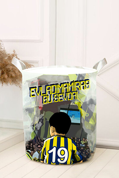 dekomingo COȘ DE JUCĂRII CAMERA BEBEȘILOR ȘI COPIILOR CU MODEL DE JERSEU GALB...