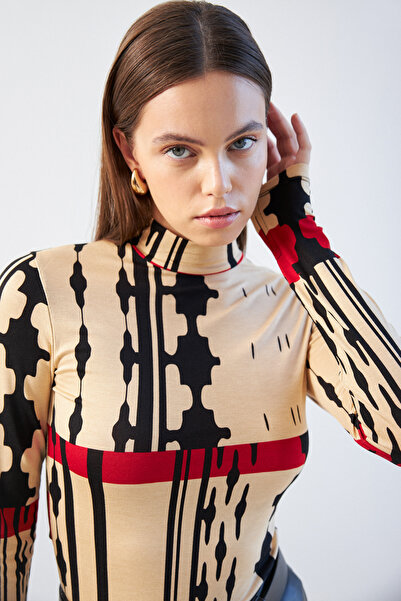 Yefrastore Body cu detaliu crem pentru degete cu dungi roșii