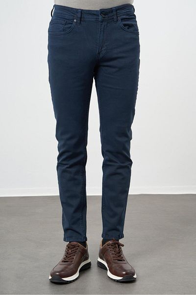 İmza Dark Navy Cotton 5 Pocket Casual Slim Fit 5 Pocket Pants 1003245318