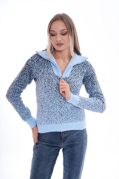 ŞİMAL Pulover moale tricotat cu jumătate de fermoar pentru femei 245159   -