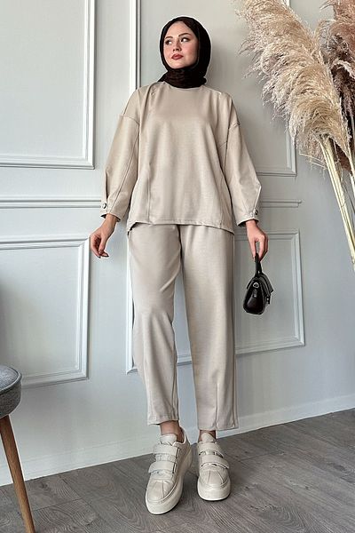InStyle Σετ μανίκια και Paja σε μπεζ χρώμα